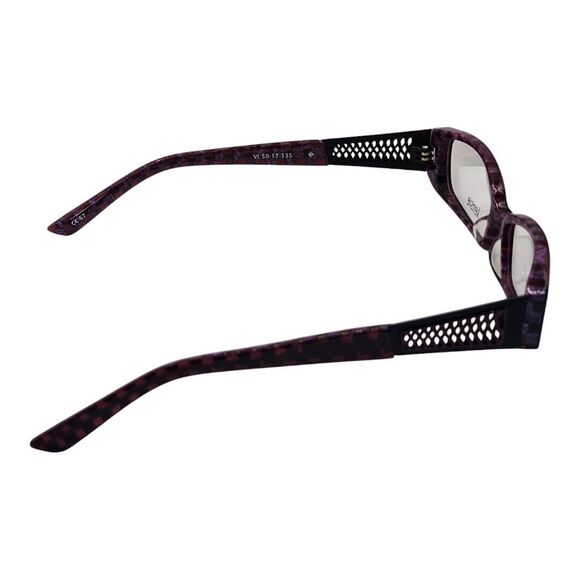 KENSIE Texture Purple 50/17/135 Eyeglasses Frame Womens Clear Lenses New - Picture 3 of 11
